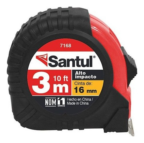 Flexómetro Alto Impacto 3m De 16mm Santul