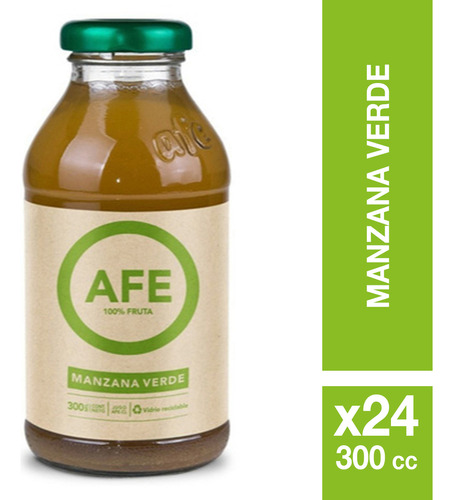 Jugo Botella Afe Manzana Verde 24x300 Cc