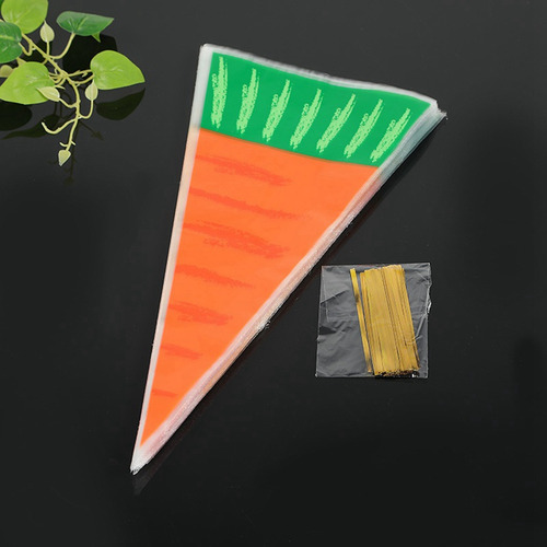 Bolsas De Regalo En Forma De Cono Con Estampado De Zanahoria