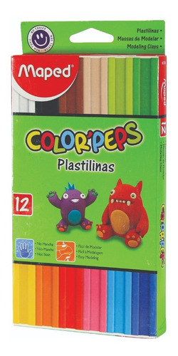 Plastilina Masas Maped Niños Color Peps X 12 Unidades 20 Gr
