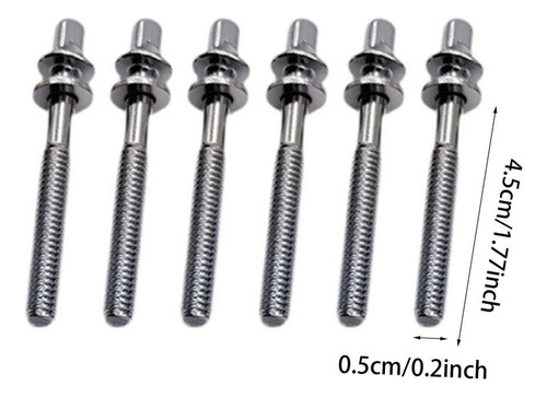 6x Varillas De Tensión De Tambor Tornillos De M5x45mm