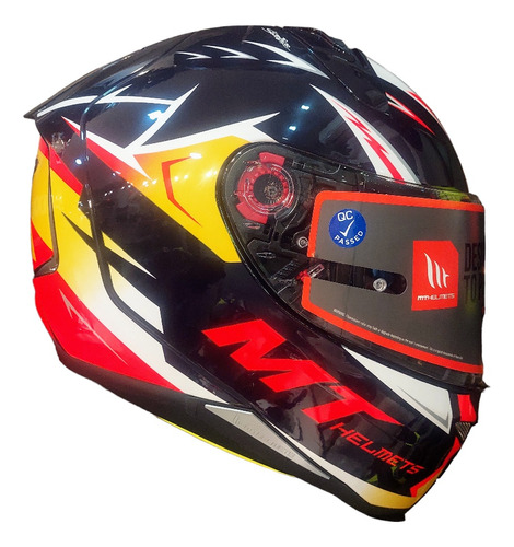 Casco Moto Mt Revenge 2 Acosta A37 Azul Brillo Integral-