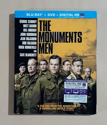 The Monuments Men - Blu-ray + Dvd Original + Póster De Cine