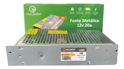 Fonte Max Amper Chaveada Bivolt Colmeia 12v 20a 240w Cftv Camera Led