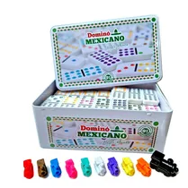 Comprar Dominó Mexicano 10 Trens Coloridos - Hoyle 91 Peças