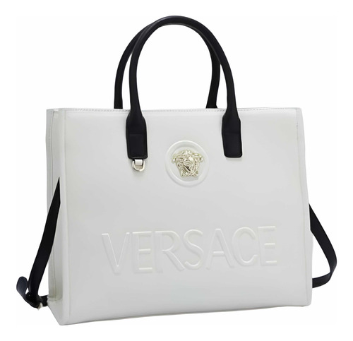 Bolsa Versace Studio G56 Tote Blanco