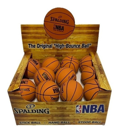 Mini Pelota Basquet Spalding Original Balón De Goma Pack X24