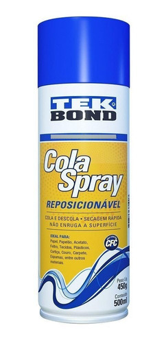 Cola Spray Reposicionável 500ml Amarelada Tekbond