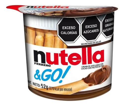 Nutella & Go Crema De Avellana Con Palitos 2 Pack De 52gr