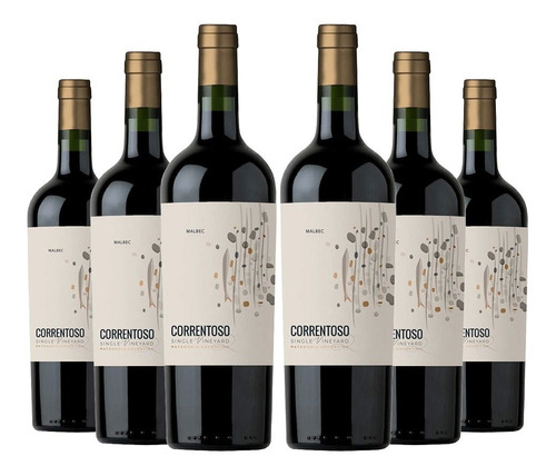 Vino Tinto Correntoso Single Vineyard Malbec Premium Caja X6