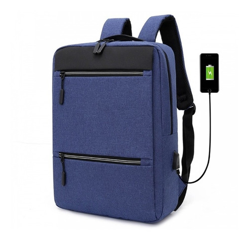 Morral Tex Tres Servicios Bolsillo Para Laptop Puerto Usb