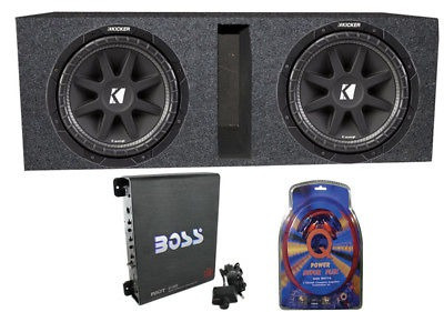 2) Kicker 43 104 10 Subwoofers Coche De 600 Vatios + Caja +