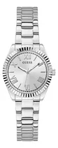 Comprar Reloj De Pulsera Guess Gw0687l1, Analógico, Para Mujer, Fondo Plateado, Con Correa De Acero Inoxidable Color Plateado, Bisel Color Plateado Y Pulsera