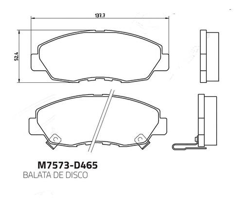 Balata Delantera Disco Honda Civic Accord Insight 1996-2014