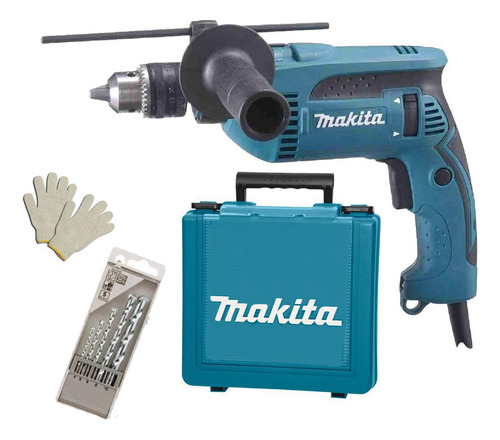 Furadeira Impacto 1/2 760w Makita Hp1640k + Acessórios 110v