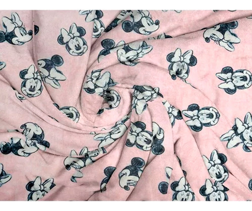 Cobertor Individual Invernal Minnie Mouse Disney Borreguita Color Gris