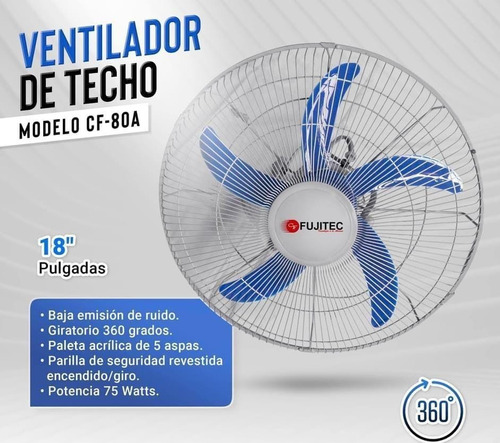 Ventilador De Techo Orbital Fujitec Cf-80a