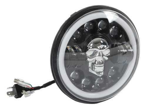 Faro Led Con Calavera 7 Pulgadas Faro Para Motocicleta