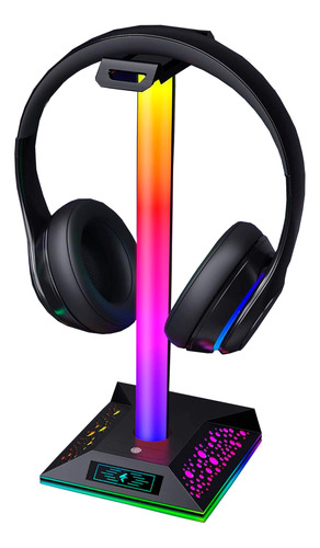  Soporte Base Para Audifonos Diadema Rgb Controles Tactil   