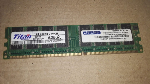 Ram Titan Memory 1gb Ddr 400mhz Dimm