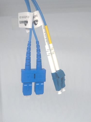Kit 10 Peças - Cordão Óptico Duplex Mono Lc/sc Upc 2,50mt