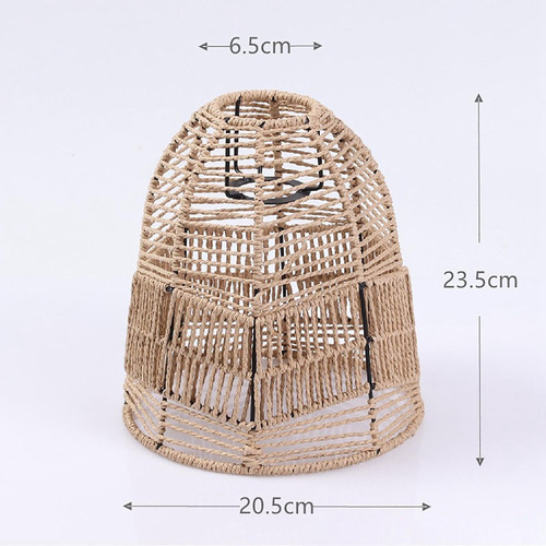 Lámpara Colgante De Mimbre Y Ratán De Estilo Retro A*gift, 3