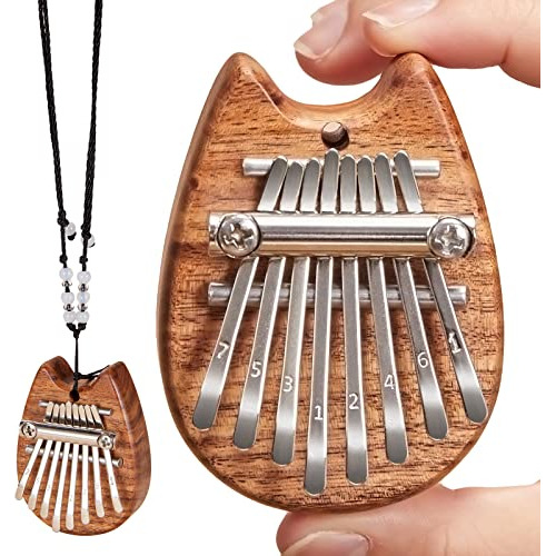 [mini]kalimba 8 Llaves Cat Cute Portable Thumb Piano Exquisi