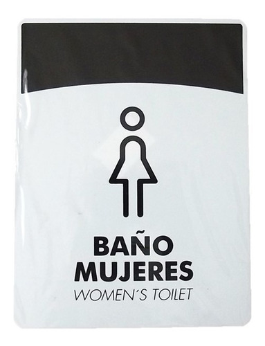 Imagen 2 de 2 de Aviso Baño Mixto Hombres Mujeres 21x16 Letrero Señal Baños