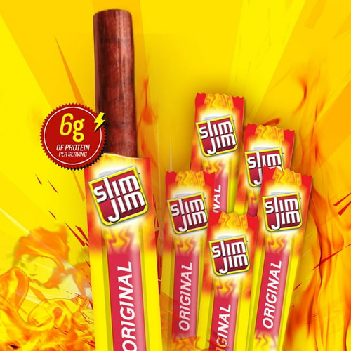 Slim Jim Original Snack Stick 26 Palitos De Carne Seca 206gr