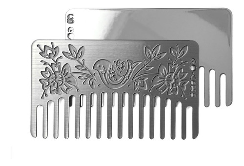 Peine Go-comb Para Monedero, Peine De Pelo De Acero Inoxidab