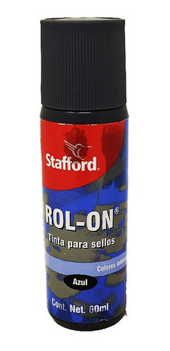 Tinta Para Sello Azor Stafford 60 Mililitros Azul 1 Pz