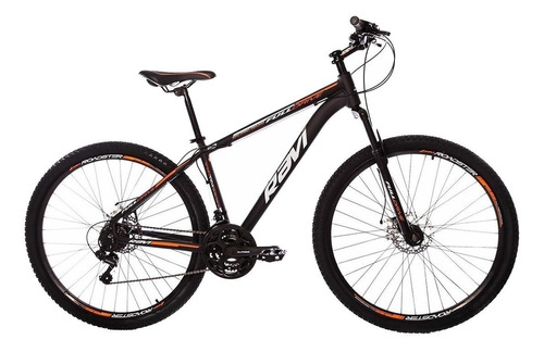 Mountain bike Ravi Bike Full Drive aro 29 17 21v freios de disco mecânico cor preto/laranja