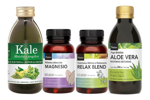 Plan Colon Saludable: Magnesio, Kale, Aloe Vera, Relax Blend