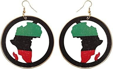 Pendientes Africanos Para Mujeres Y Niñas, Grandes Aretes