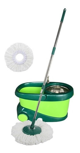 Nueva Cubeta Magic Bucket Verde Con 2 Mops Blancos