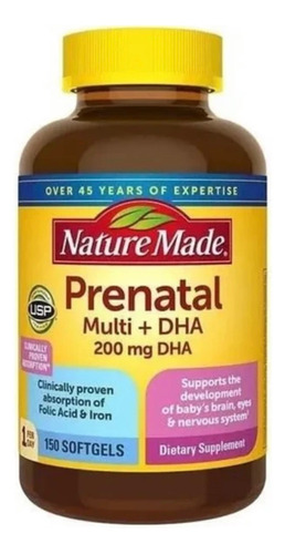 Multi Prenatal + Dha Nature's Made Cápsulas Blandas Vitamina