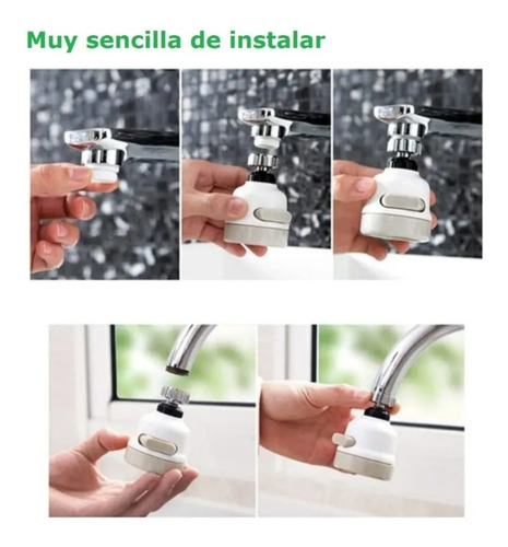 Imagen 8 de 8 de Cuello Flexible Extensible Giratorio 360° Para Lavaplatos
