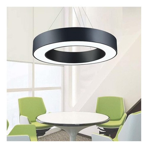 Lámpara Led Contorno Circular Negro 42w/60cms Luz Fría