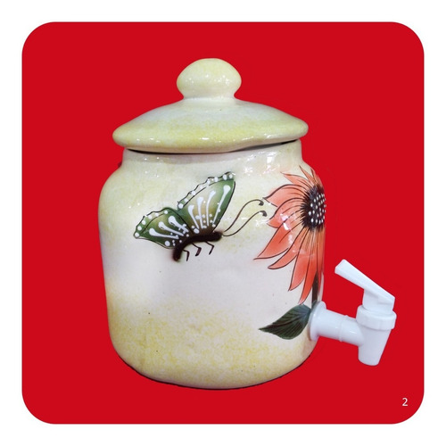 Imagen 2 de 2 de Mini Portagarrafón De Cerámica Dispensador 23x17 Cm 2 Lts M2