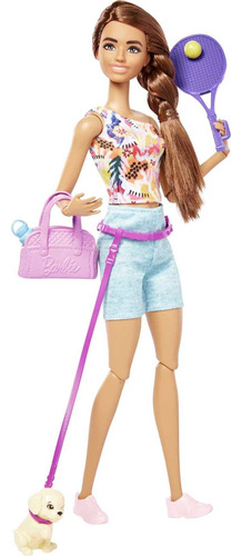 Muñeca Posable Barbie De Cuidado Personal, Muñeca Morena De