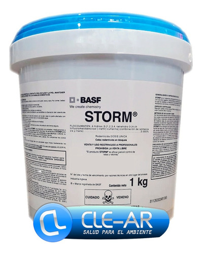 Raticida Veneno Storm 1 Kg  Basf Rata Ratones Cdi