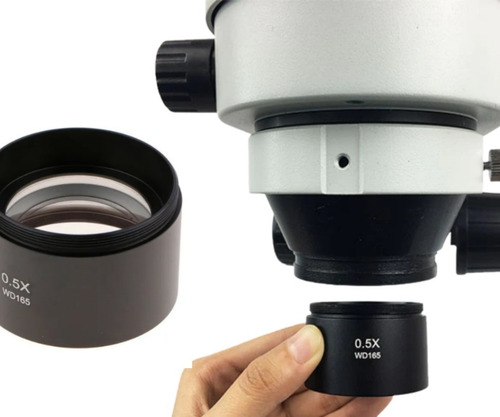 Lente Auxiliar Para Microscópio Wd165 0.5x