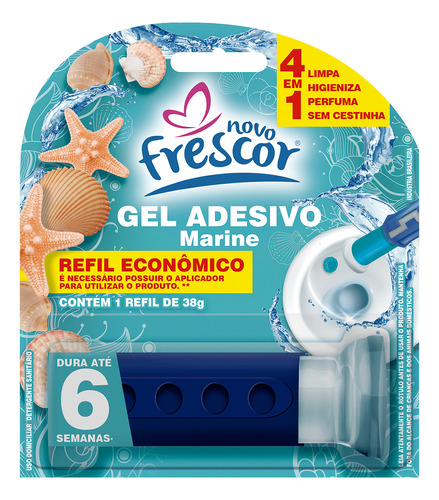 Refil Detergente Vaso Sanitário Gel Adesivo 38g Reposição