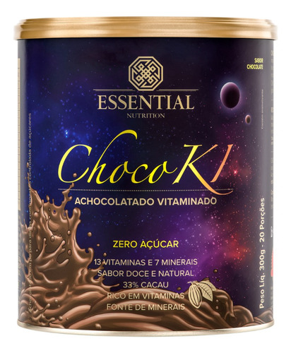 Chocoki Essential Nutrition Achocolatado Vitamina D Magnésio