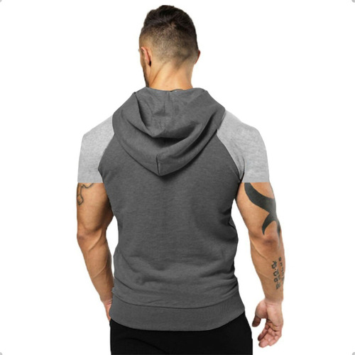 Comoda Playera Camiseta Manga Corta Deportiva Con Gorro 2247