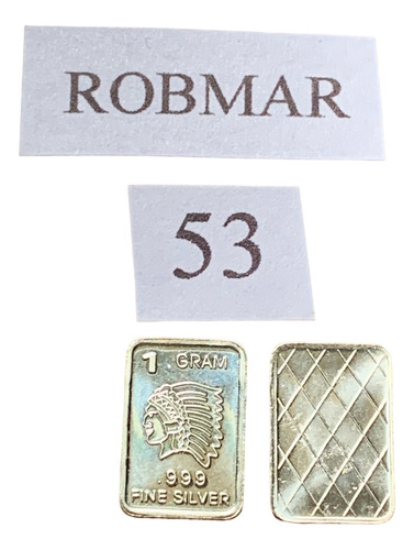 Robmar-moneda N°53-1 G.plata 999-un Cacique + Estuche En 3d