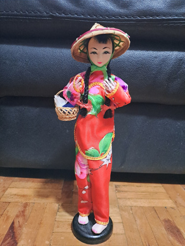 Muñeca China De Tela Antigua 