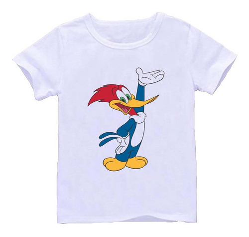 Remera Blanca Adultos Pajaro Loco R1