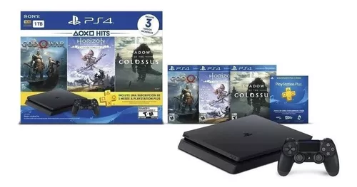 Console PlayStation 4 - Slim 1TB - Hits Bundle v3 : : Games e  Consoles
