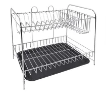 Comprar Secaplatos 2 Pisos Cromado C\u002F Bandeja Cubiertero Zztt